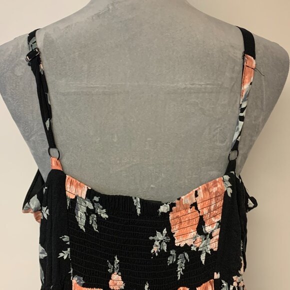 Torrid Dress Womens Size 18/20 Maxi Black Floral Dark Cottagecore Vacation - Picture 4 of 12